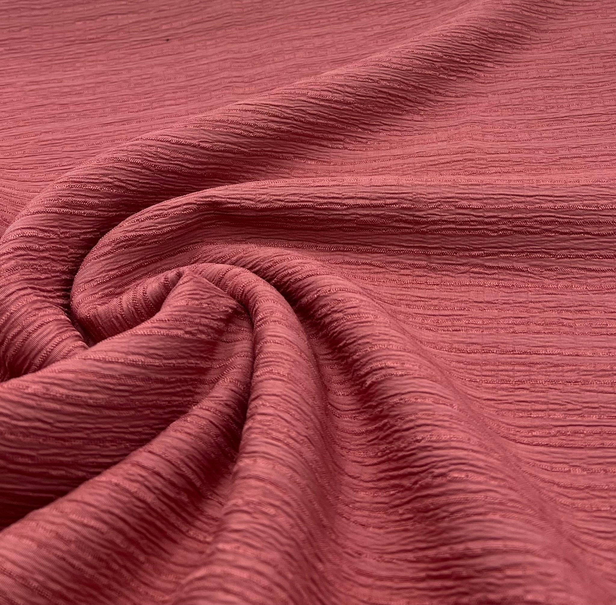Rose Textured Crinkle Lightweight Non Stretch Fabric - T9 Fabrics